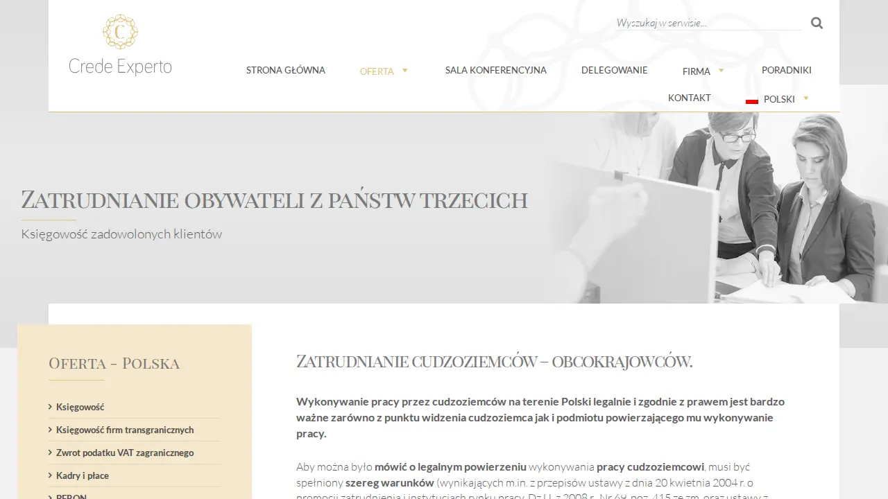 Biuro Rachunkowe Crede Experto page
