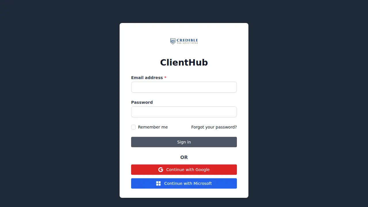 Credible Tax Solutions page