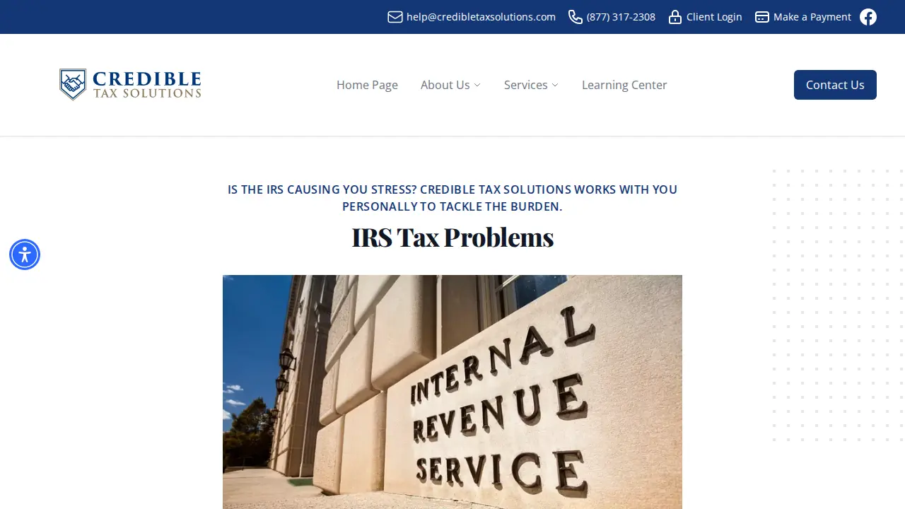 Credible Tax Solutions page