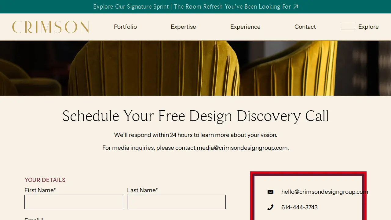Crimson Design Group page