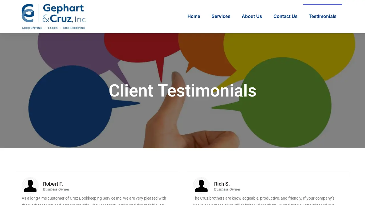 Cruz Bookkeeping Service Inc page