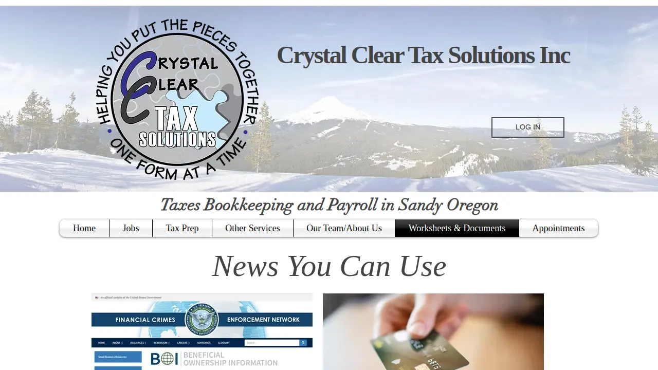 Crystal Clear Tax Solutions, Inc page