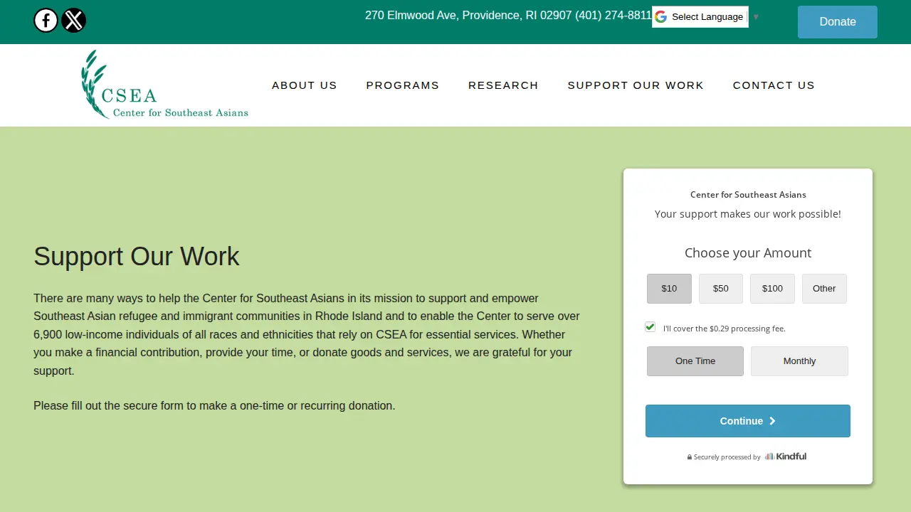 Center for Southeast Asians page