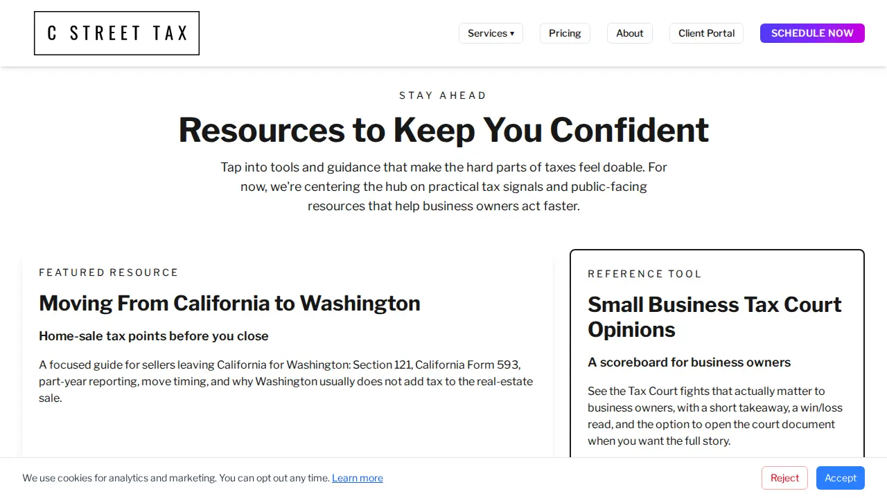 C Street Tax page