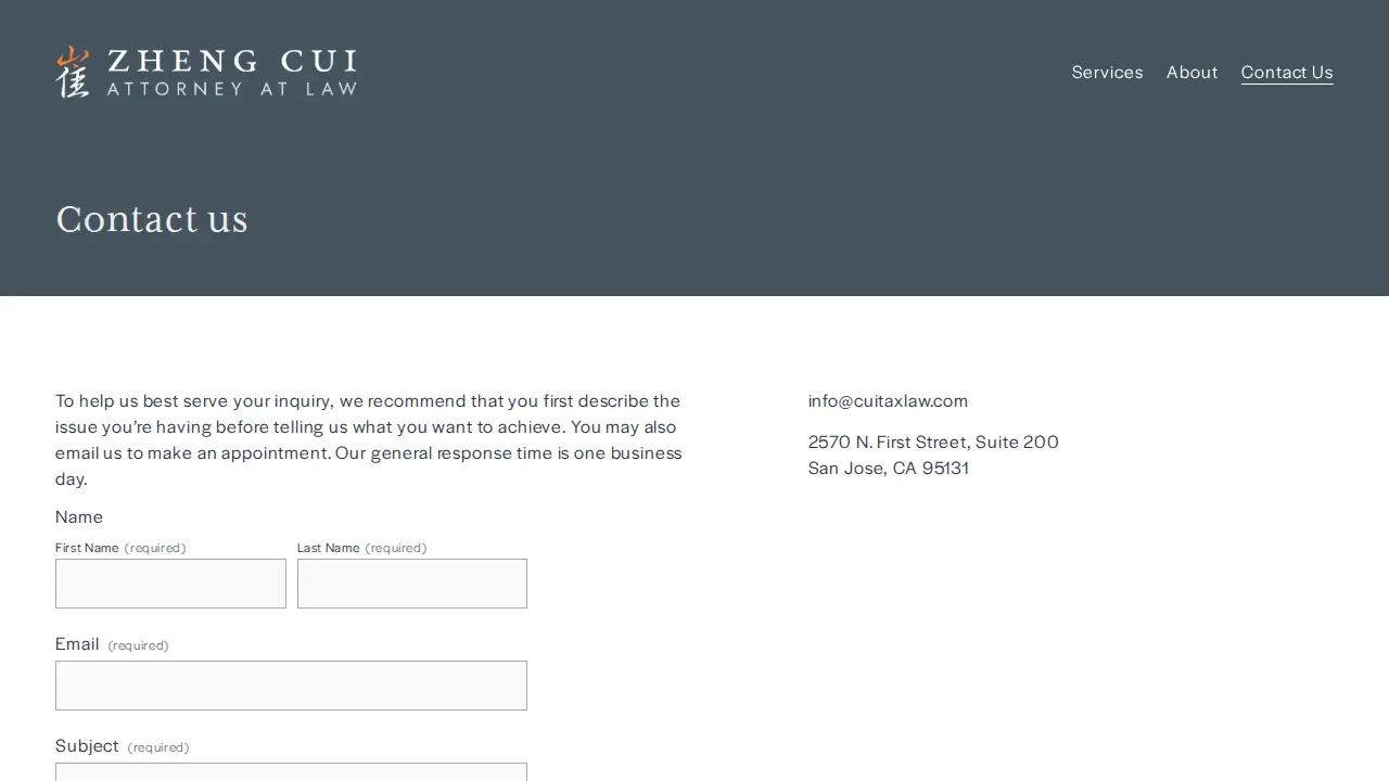 Cui & Associates page