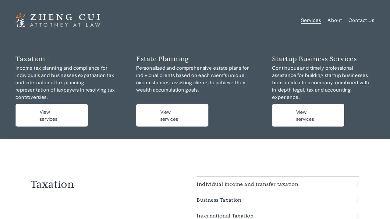 Cui & Associates page