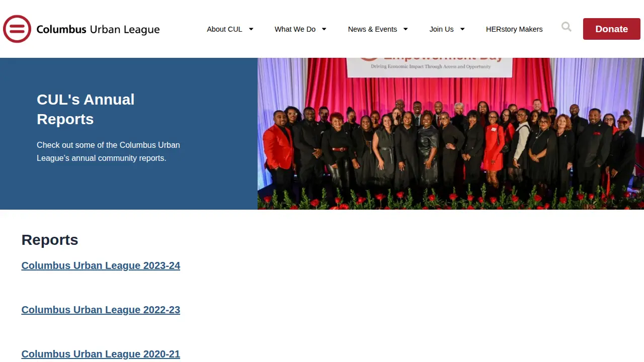 Columbus Urban League page