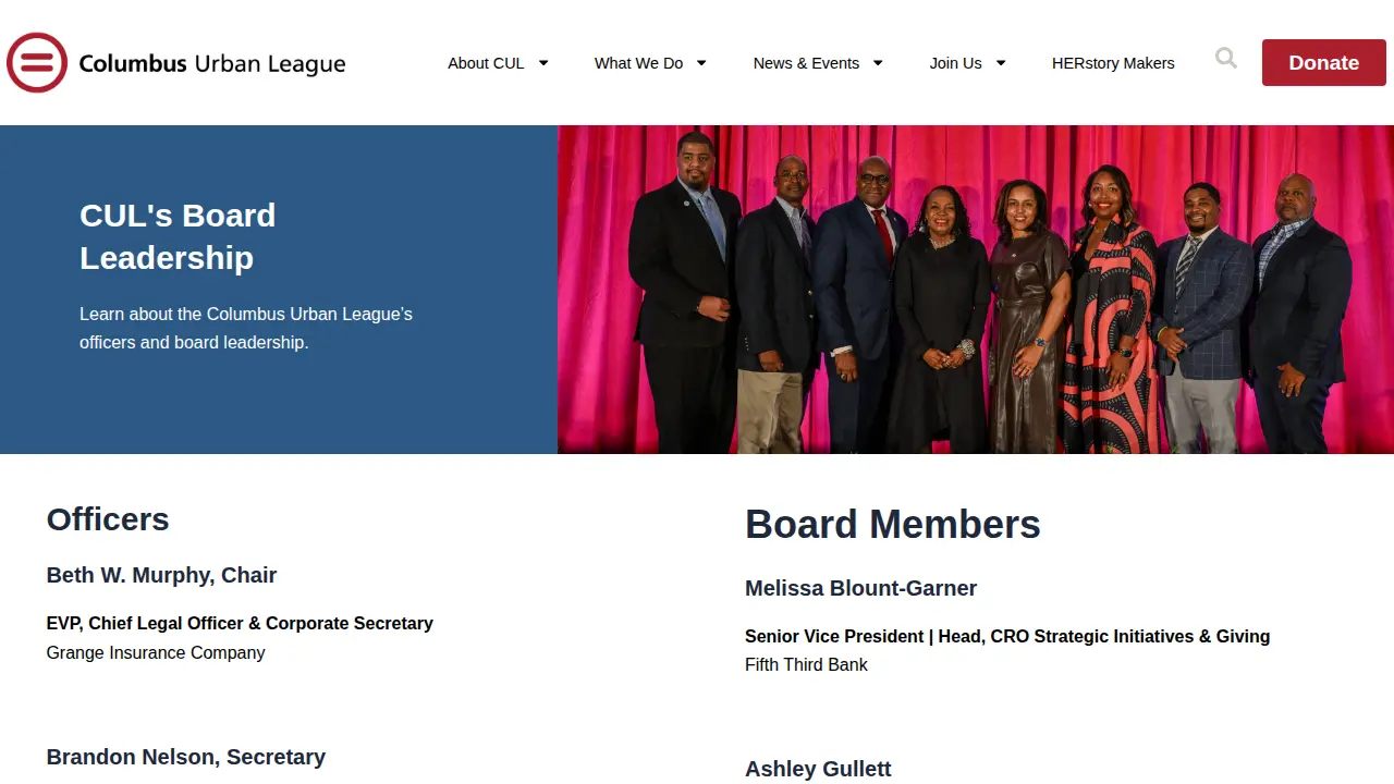 Columbus Urban League page