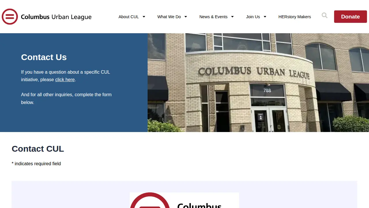 Columbus Urban League page