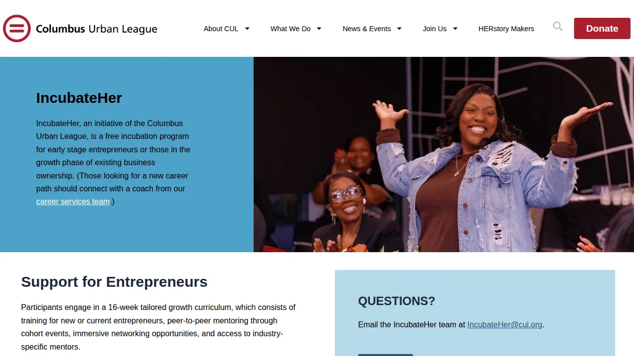 Columbus Urban League page