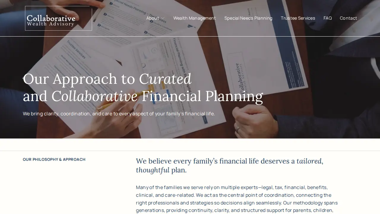 Collaborative Wealth Advisory page