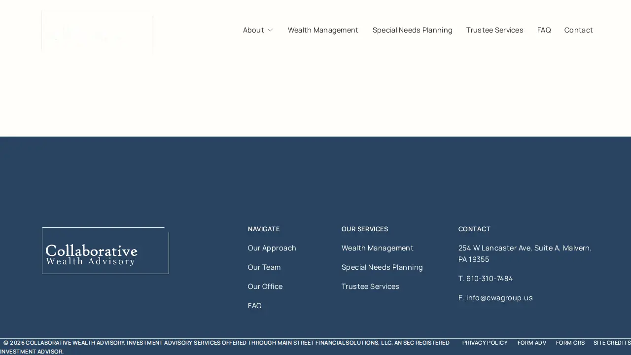 Collaborative Wealth Advisory page
