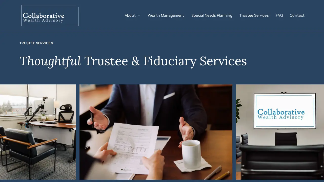 Collaborative Wealth Advisory page