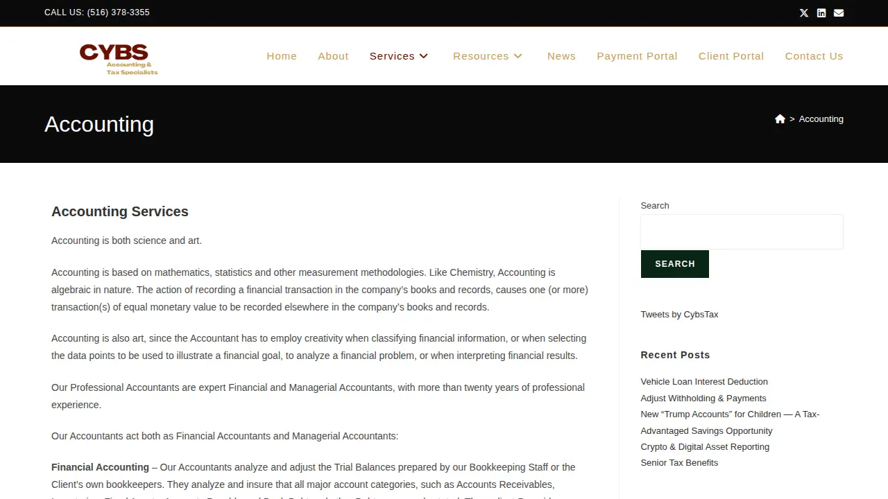 CYBS Accountants and Tax Specialists page