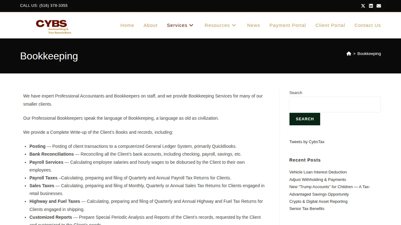 CYBS Accountants and Tax Specialists page