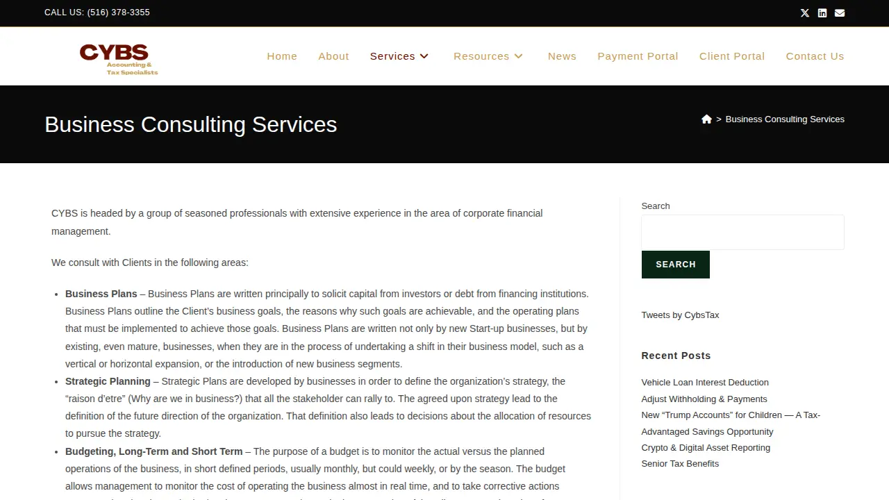 CYBS Accountants and Tax Specialists page