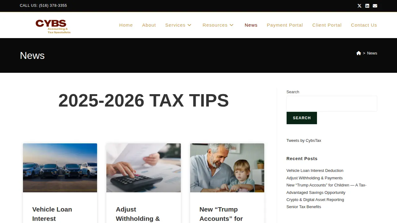 CYBS Accountants and Tax Specialists page