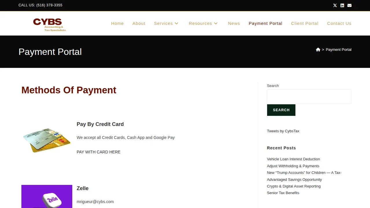 CYBS Accountants and Tax Specialists page