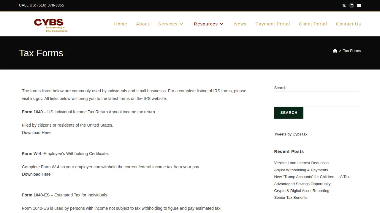 CYBS Accountants and Tax Specialists page