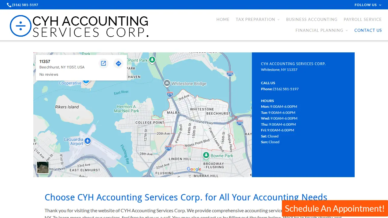CYH Accounting Services Corp. page