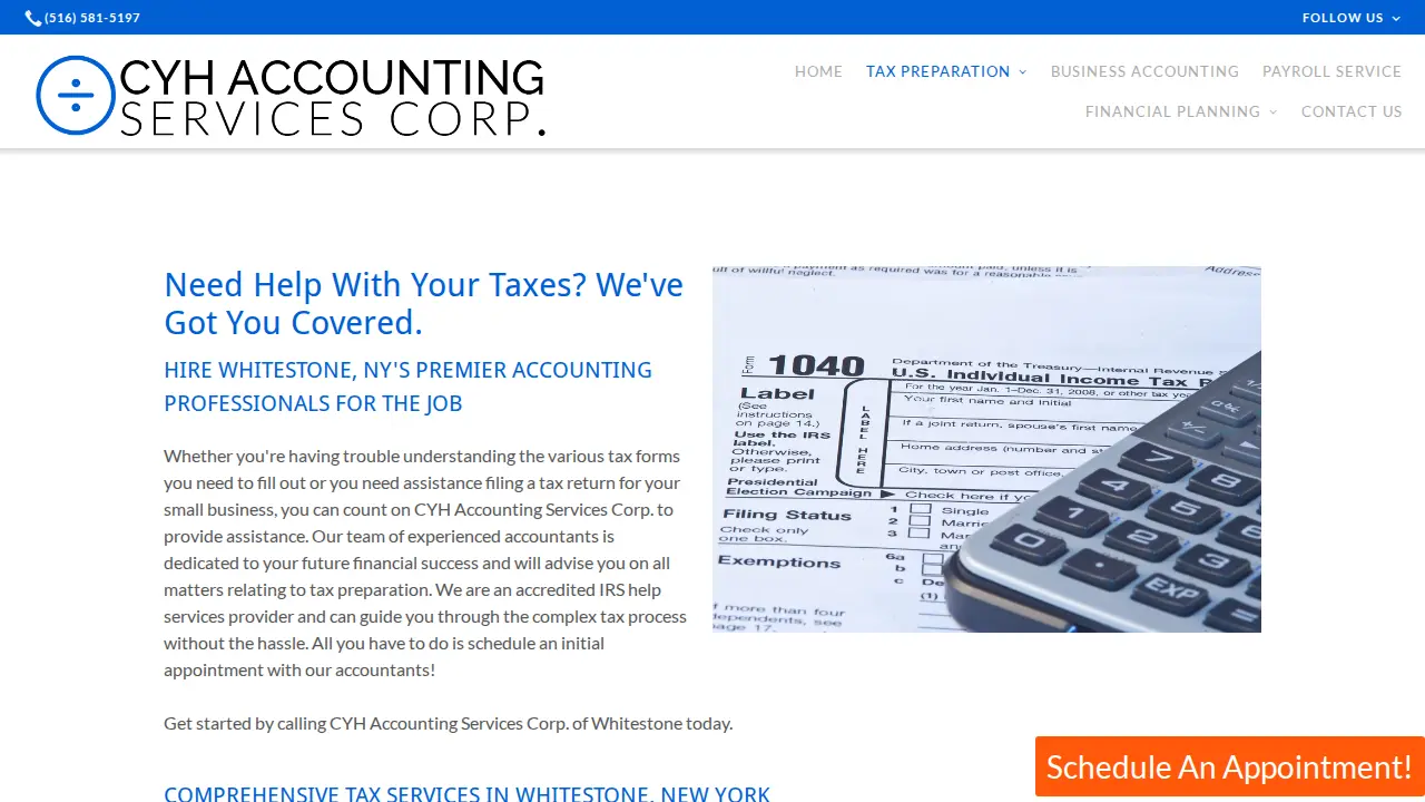 CYH Accounting Services Corp. page