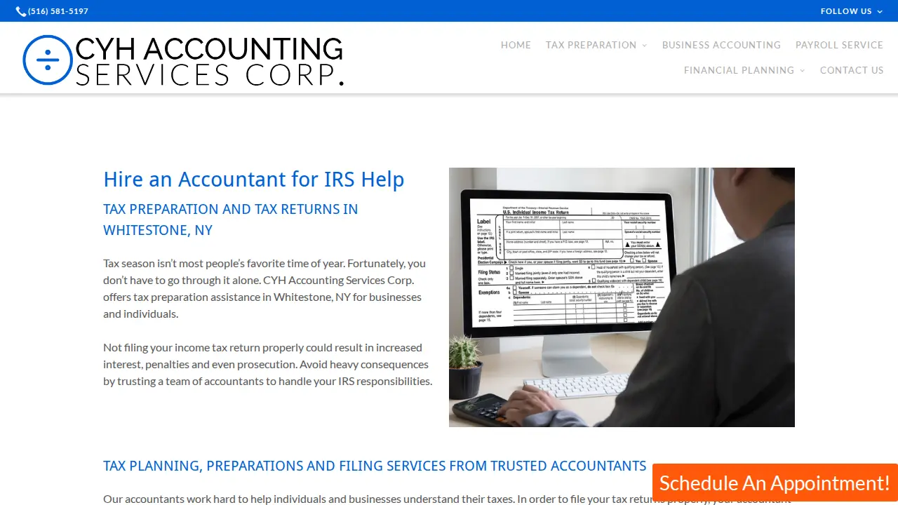 CYH Accounting Services Corp. page