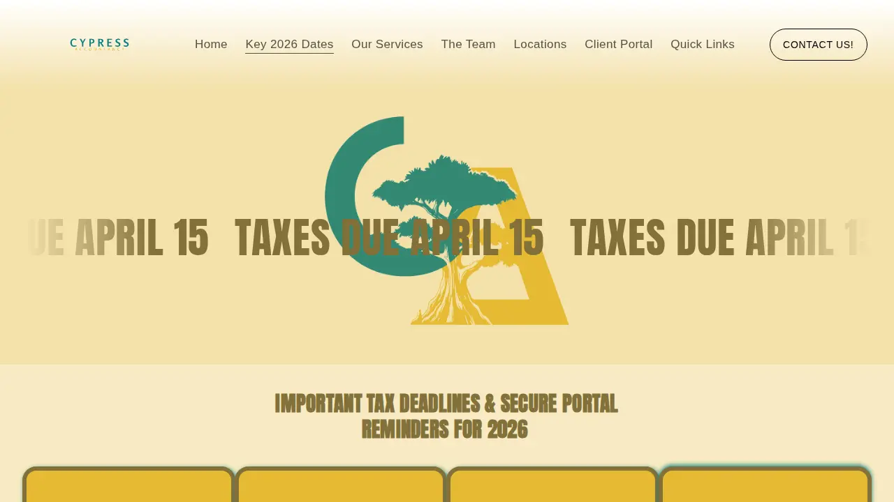 Cypress Accountancy page