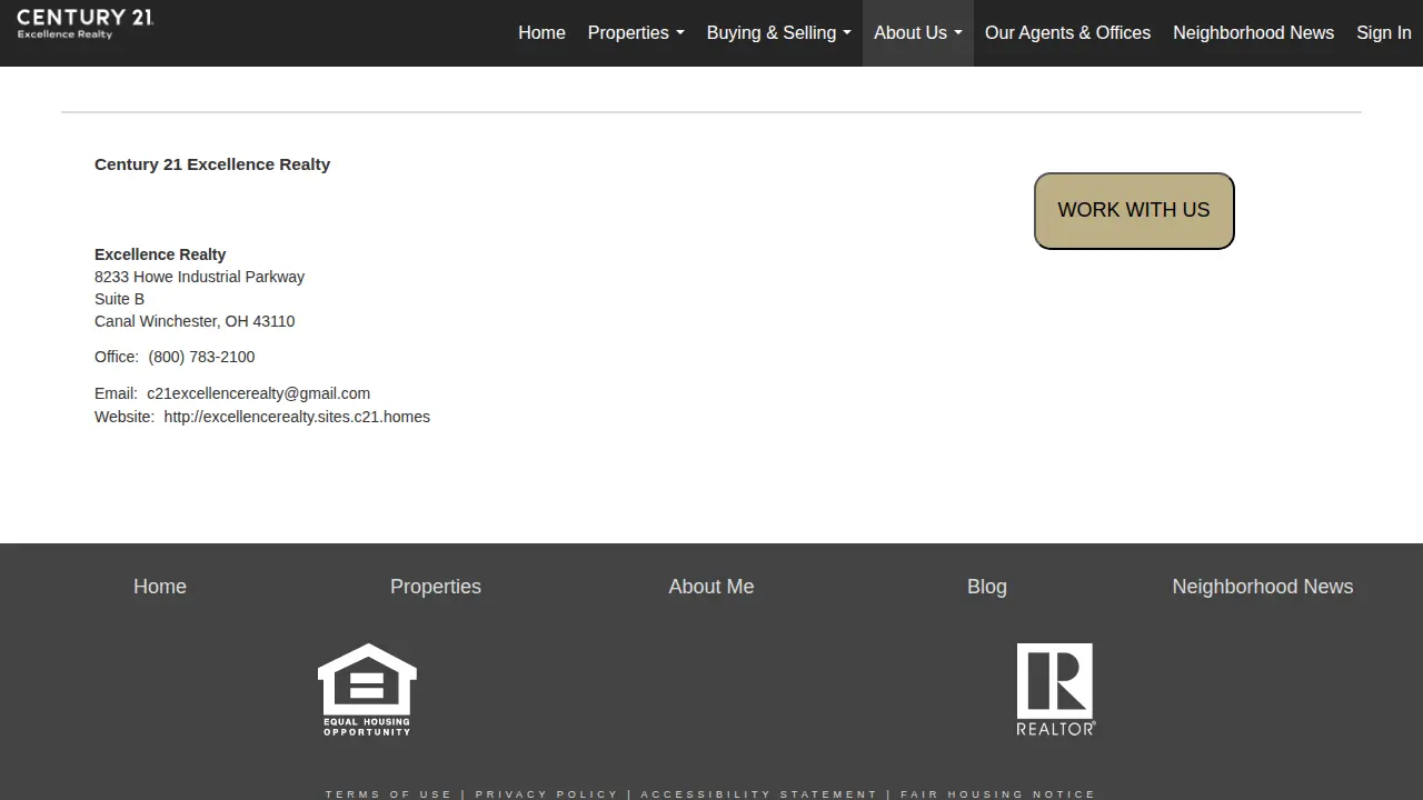 Century 21 Excellence Realty page