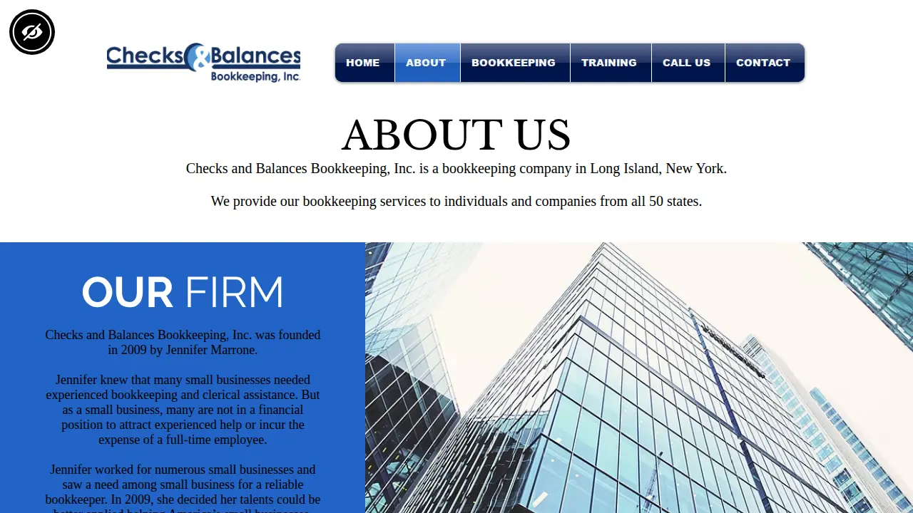 Checks & Balances Bookkeeping, Inc. page