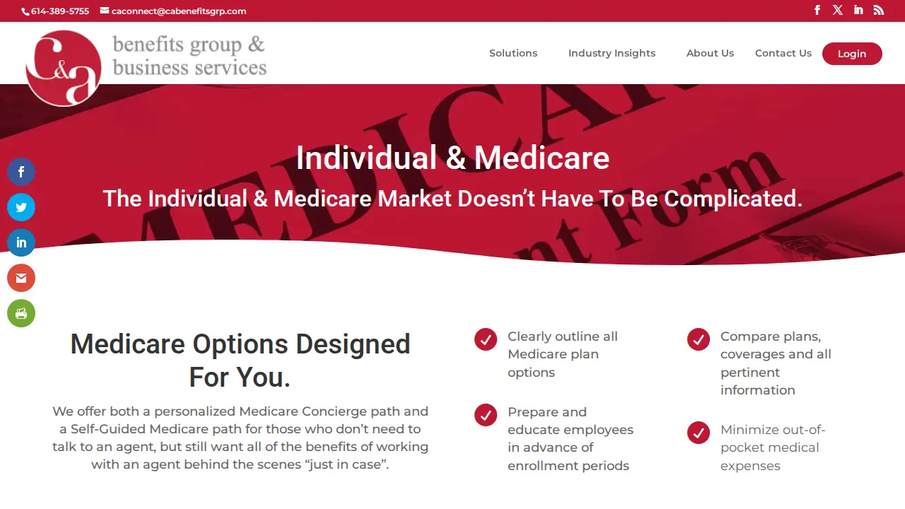C&A Benefits Group page
