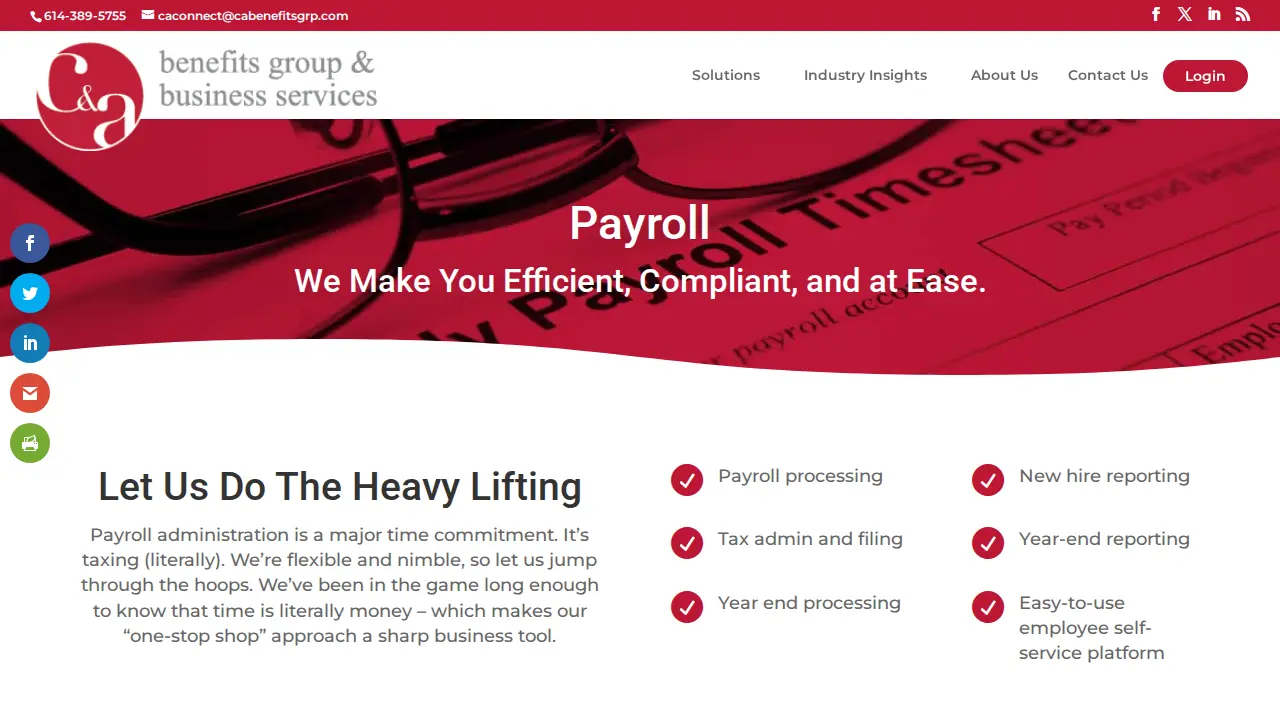 C&A Benefits Group page