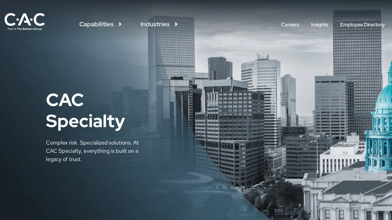 CAC Specialty website
