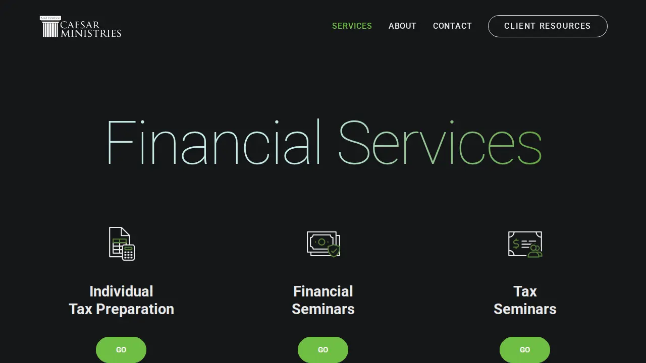 Caesar Ministries page