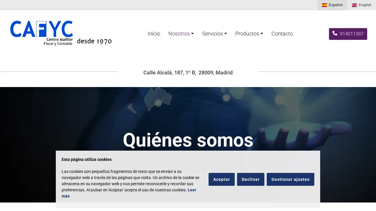 CAFYC. Centro Auditor Fiscal y Contable page