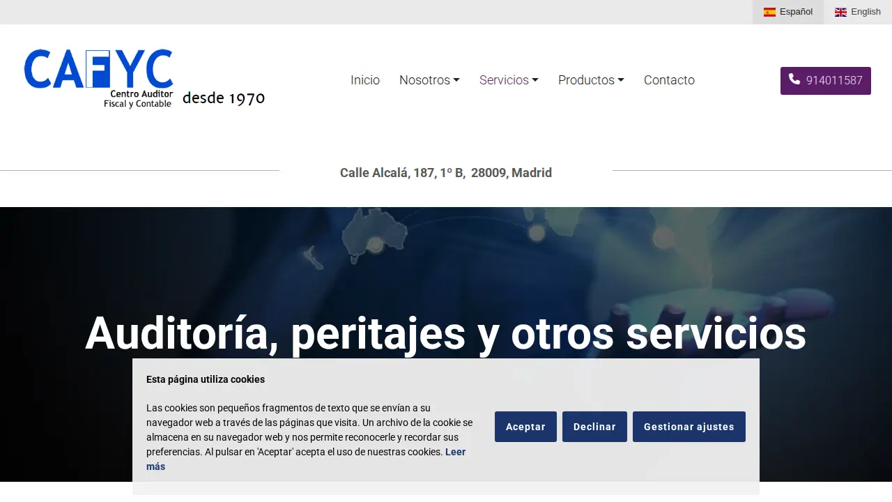 CAFYC. Centro Auditor Fiscal y Contable page