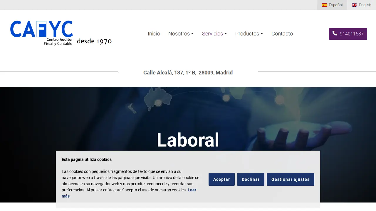 CAFYC. Centro Auditor Fiscal y Contable page