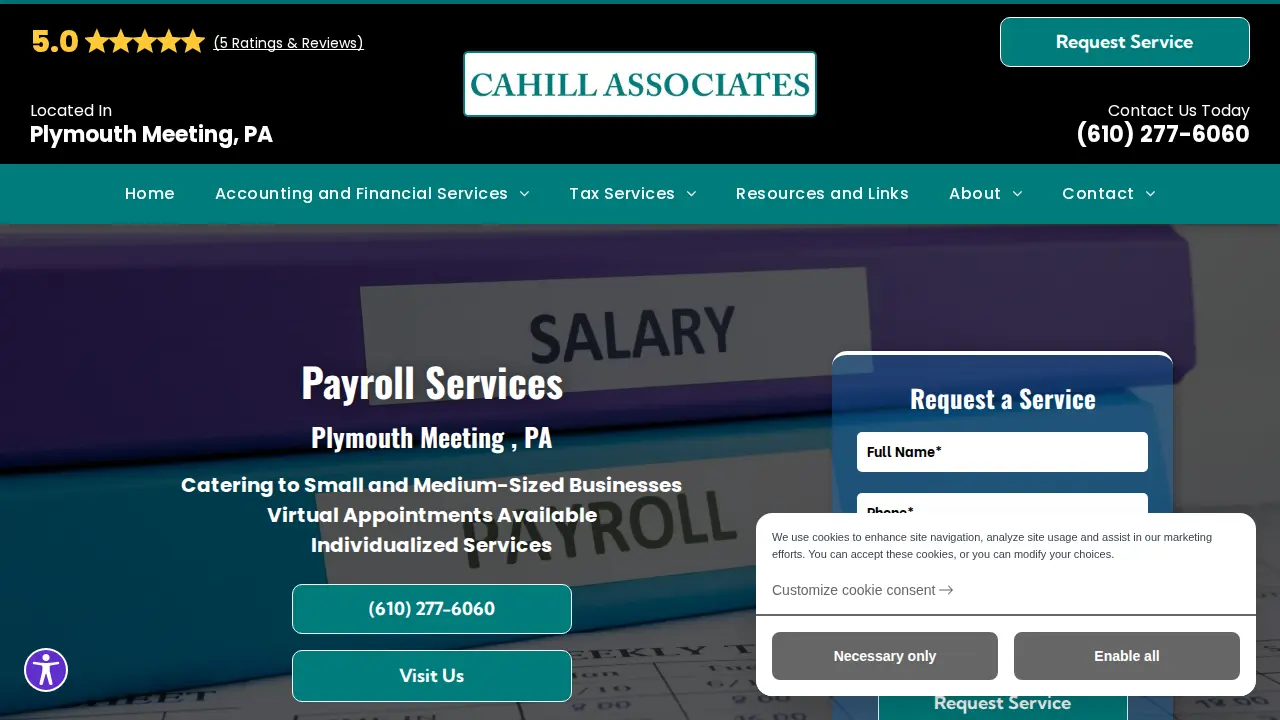 Cahill Associates page