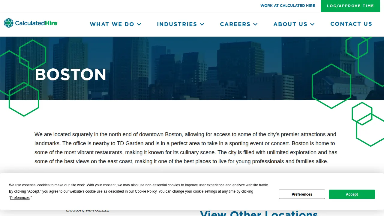 Calculated Hire - Columbus website
