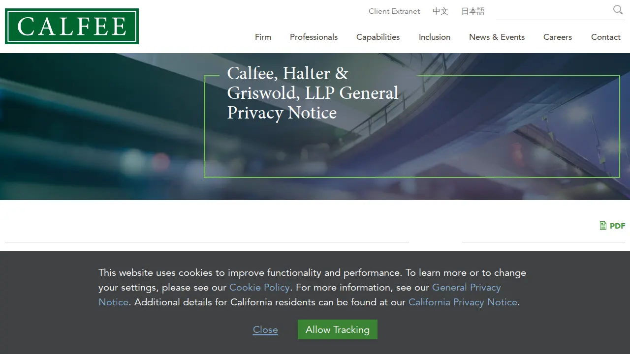 Calfee, Halter & Griswold LLP page