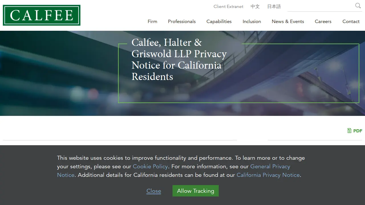 Calfee, Halter & Griswold LLP page