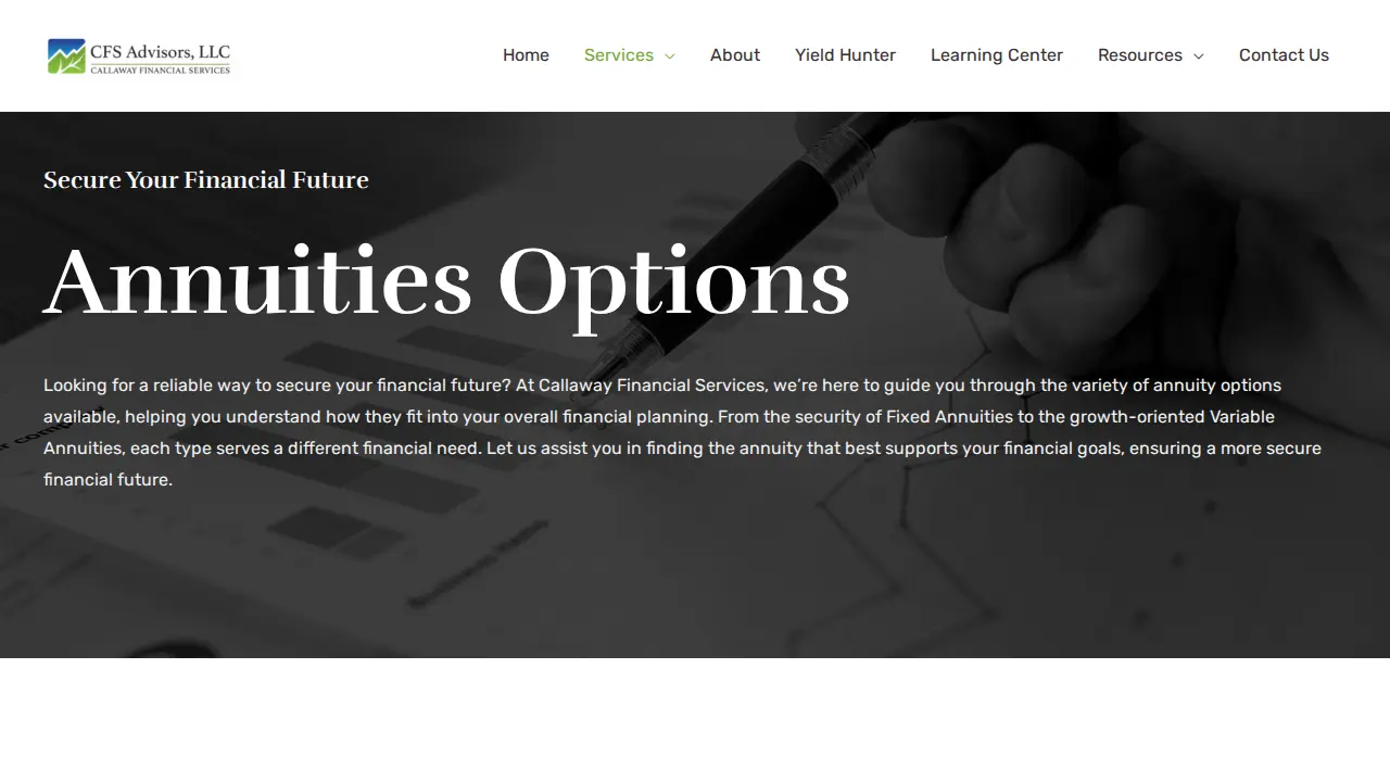 Callaway Financial Services page