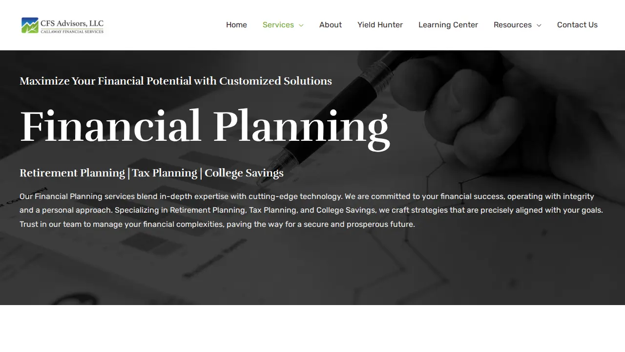 Callaway Financial Services page