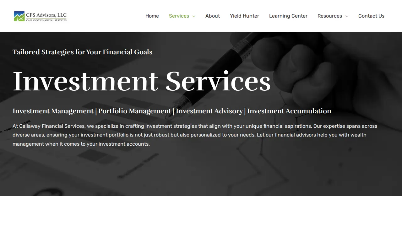 Callaway Financial Services page