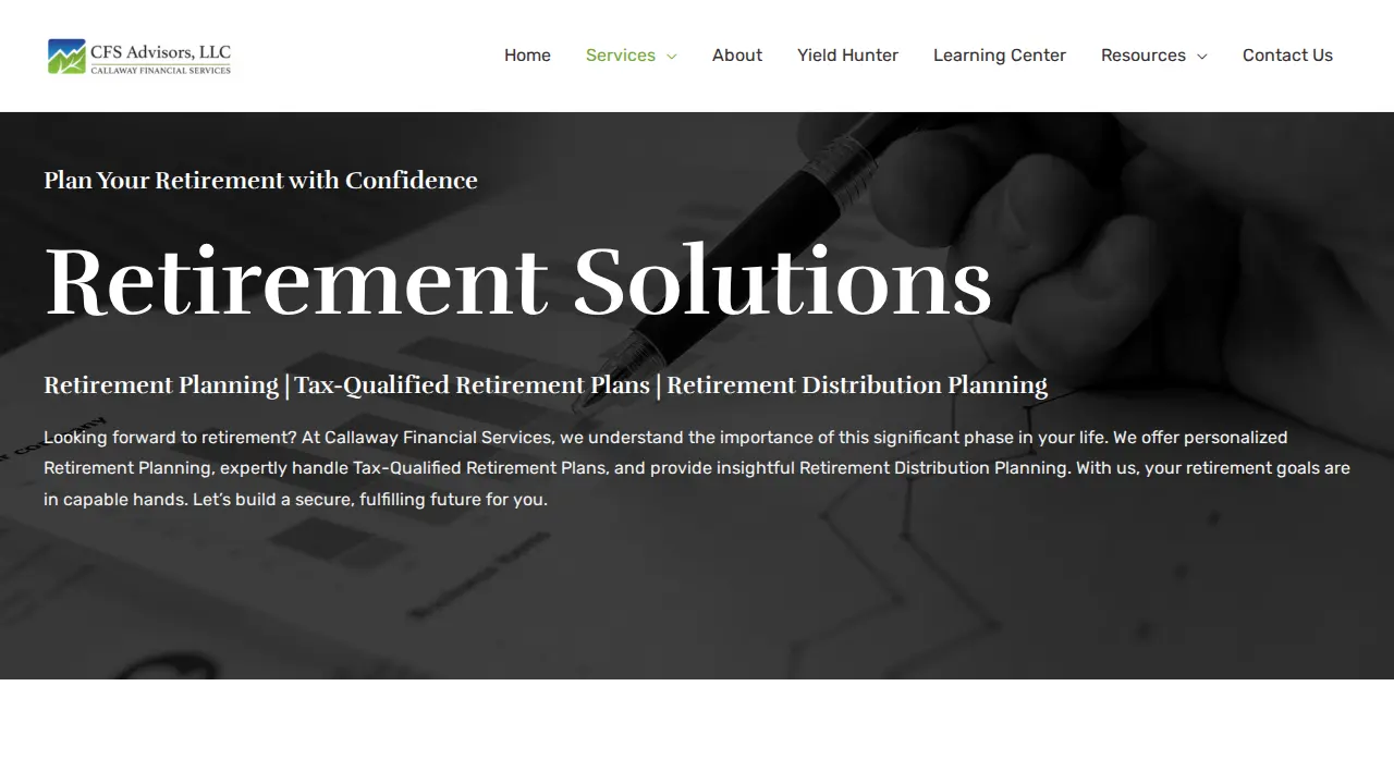 Callaway Financial Services page