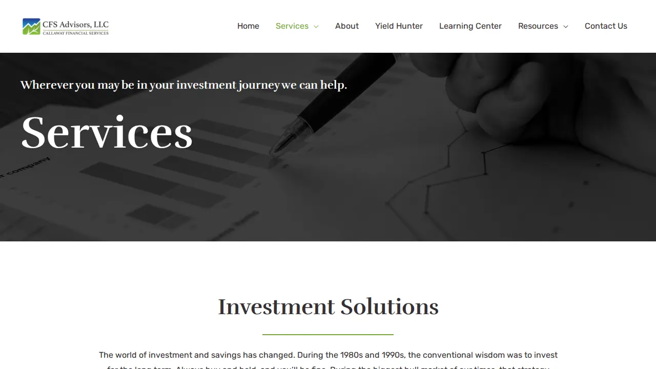 Callaway Financial Services page