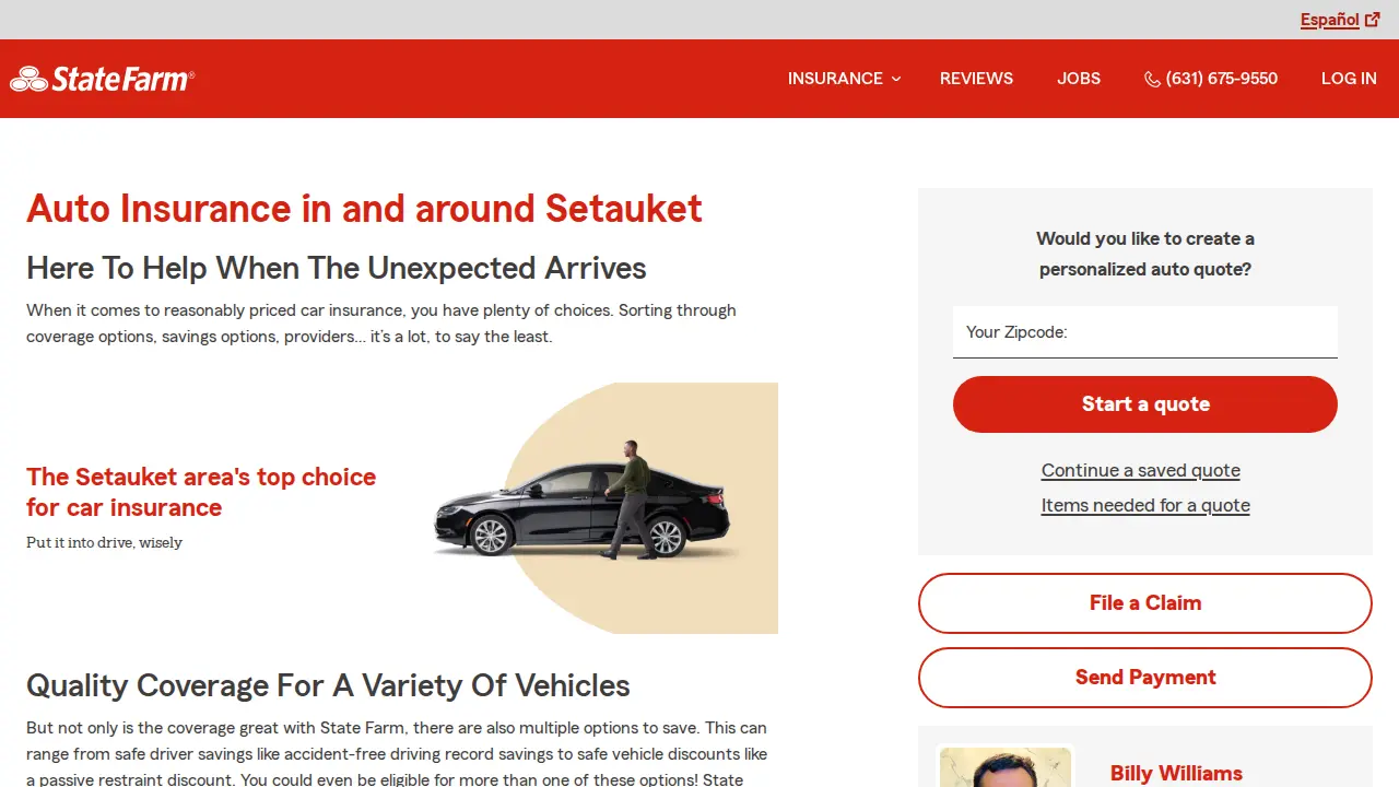 Billy Williams - State Farm Insurance Agent page