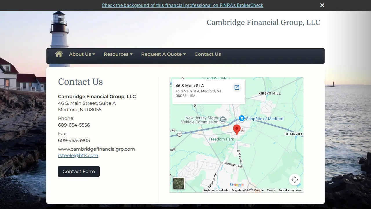 Cambridge Financial Group LLC page