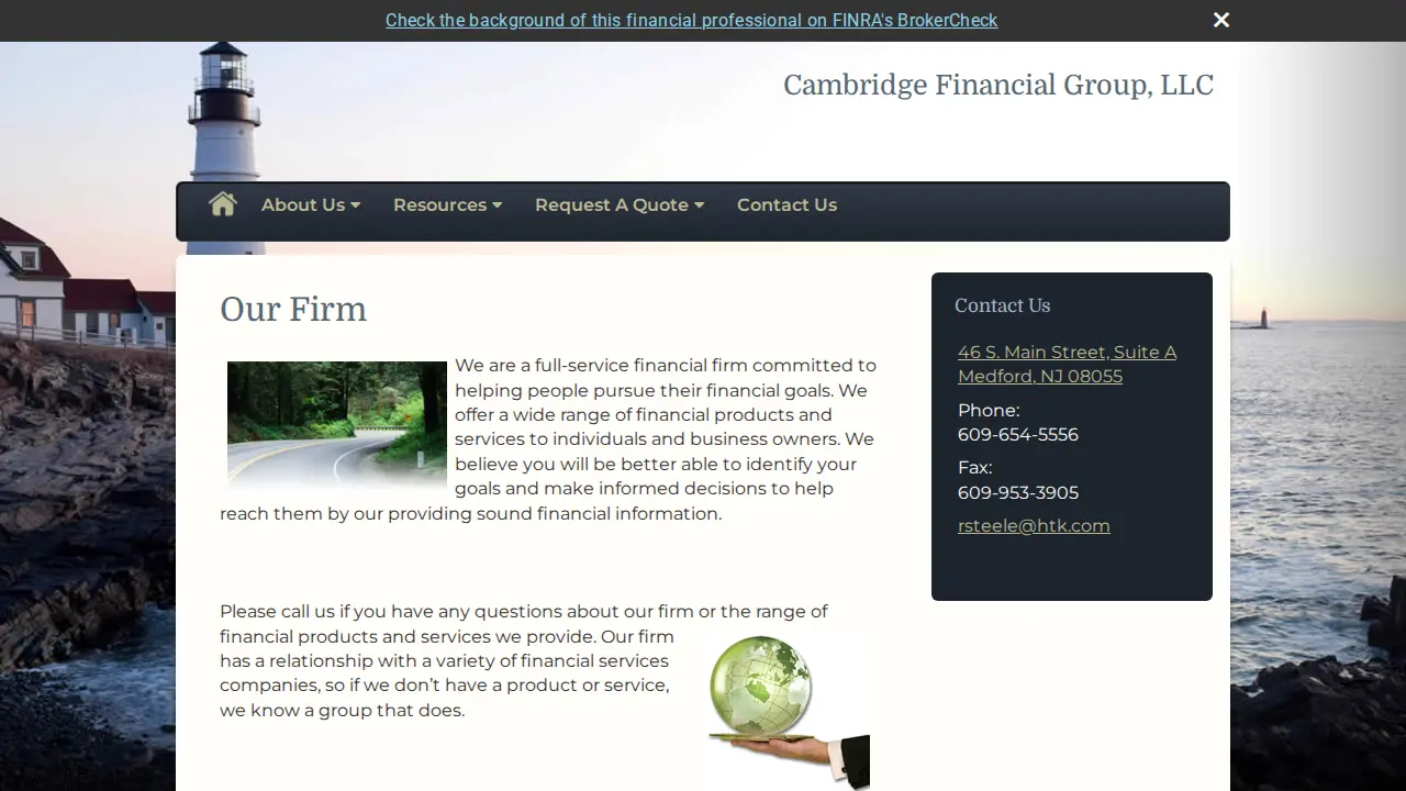 Cambridge Financial Group LLC page