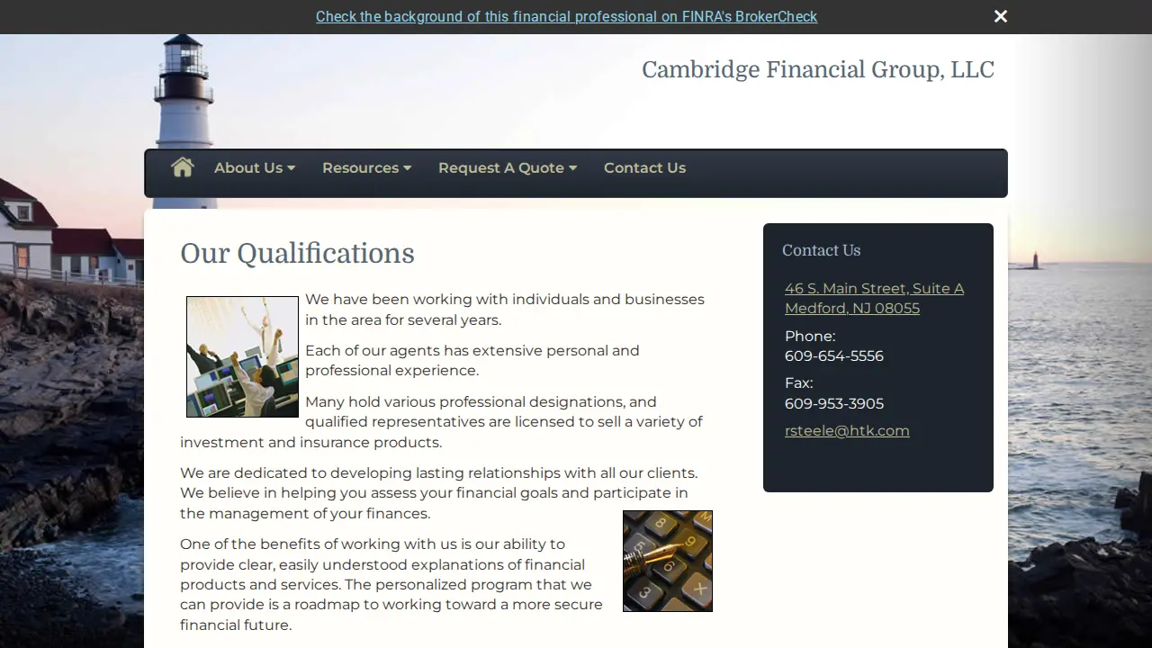 Cambridge Financial Group LLC page
