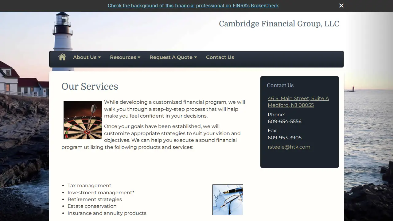 Cambridge Financial Group LLC page